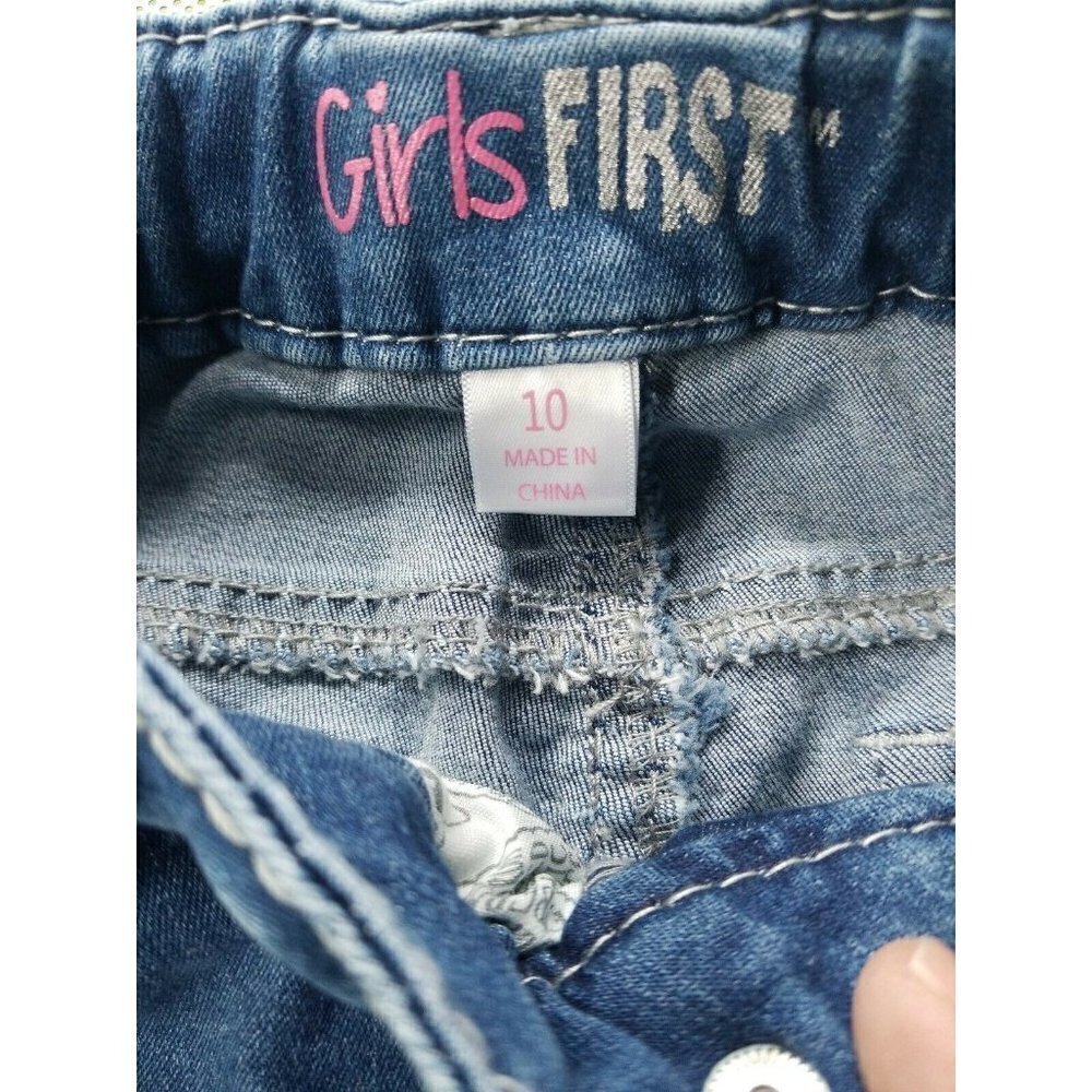 Girls First Skinny jeans Sz10 rear pocket embellis - Picture 4 of 8